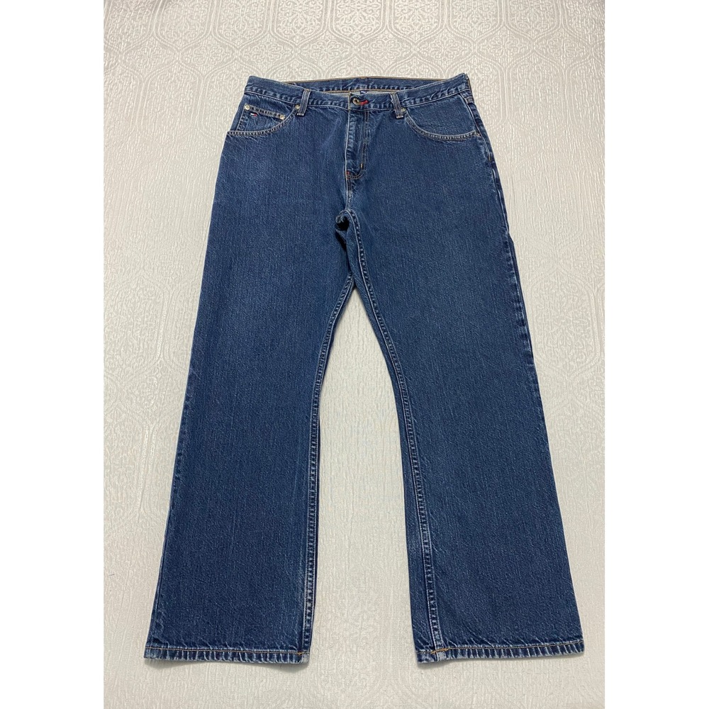 Vintage Tommy Jeans Men's‎ Size 36×30 Blue Relaxed Straight